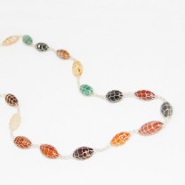 Collier zilver punnik met agaat